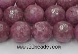 CTO660 15.5 inches 12mm faceted round Chinese tourmaline beads