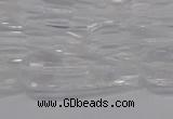 CTR130 15.5 inches 10*30mm faceted teardrop white crystal beads