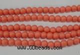 CTU1311 15.5 inches 4mm round synthetic turquoise beads
