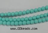 CTU1380 15.5 inches 4mm round synthetic turquoise beads