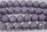 CTU1411 15.5 inches 6mm faceted round synthetic turquoise beads