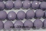 CTU1413 15.5 inches 10mm faceted round synthetic turquoise beads