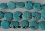 CTU1882 15.5 inches 12mm flat round imitation turquoise beads