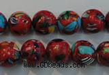 CTU2184 15.5 inches 12mm round synthetic turquoise beads