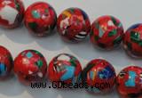 CTU2185 15.5 inches 14mm round synthetic turquoise beads
