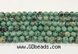 CTU515 15.5 inches 8mm round African turquoise beads wholesale