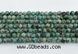 CTU518 15.5 inches 6mm faceted round African turquoise beads wholesale