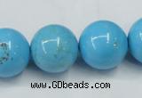 CTU881 15.5 inches 18mm round dyed turquoise beads wholesale