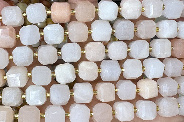 CUBE223 15 inches 10mm faceted cube pink aventurine beads wholesale