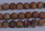 CVJ11 15.5 inches 6mm round matte venus jasper beads wholesale