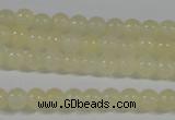 CYJ159 15.5 inches 4mm round yellow jade beads wholesale