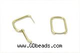 EARR48 16*22mm copper earrings gold plated