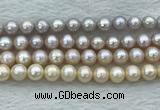 FWP94 15 inches 8mm - 9mm potato purple freshwater pearl strands
