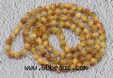 GMN100 Hand-knotted 6mm golden tiger eye 108 beads mala necklaces