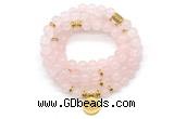 GMN7050 8mm rose quartz 108 mala beads wrap bracelet necklaces