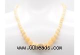 GMN7341 honey jade graduated beaded necklace & bracelet set