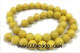 JADE602 15 inches 10mm round golden jade gemstone beads