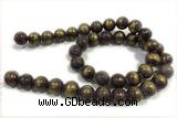 JADE607 15 inches 10mm round golden jade gemstone beads