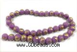 JADE652 15 inches 10mm round golden jade gemstone beads