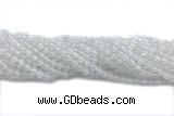 MOON10 15 inches 4mm round white moonstone gemstone beads