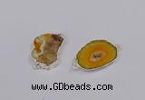 NGC1086 18*25mm - 25*35mm freeform druzy agate gemstone connectors