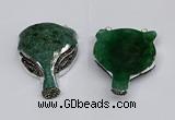 NGC1705 40*55mm - 45*60mm Fox-head agate gemstone connectors