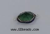NGC1807 20*25mm - 25*30mm faceted freeform fluorite connectors