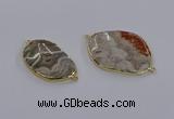 NGC1812 25*35mm - 35*45mm freeform crazy lace agate connectors