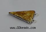 NGC1830 30*35mm - 30*40mm triangle agate connectors wholesale