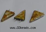 NGC1833 30*35mm - 30*40mm triangle agate connectors wholesale