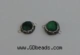 NGC5228 12mm - 14mm freeform druzy agate connectors wholesale
