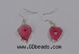 NGE208 18*20mm - 20*25mm freeform druzy agate gemstone earrings