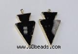 NGP1694 28*50mm - 30*55mm arrowhead agate gemstone pendants