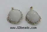 NGP1984 25*30mm - 30*35mm freefrom druzy agate pendants