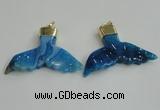 NGP2272 38*55mm - 40*60mm fishtail agate gemstone pendants