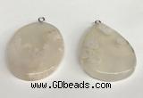 NGP5735 30*40mm freeform sakura agate pendants wholesale