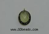 NGP6100 20*25mm - 22*30mm oval lemon quartz pendants wholesle