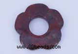 NGP613 5pcs 6*47mm brecciated jasper gemstone donut pendants