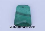 NGP717 18*23mm trapezoid natural malachite gemstone pendant