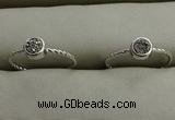 NGR1026 4mm coin plated druzy agate rings wholesale