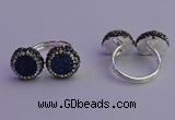 NGR2178 12mm - 14mm coin plated druzy agate rings wholesale