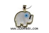 Pend102 20*22mm copper elephant pendant shell gold plated