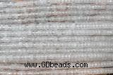 ROND230 15 inches 2.5*4mm faceted heishi white jade beads