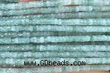 ROND231 15 inches 2.5*4mm faceted heishi green strawberry quartz beads