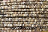 ROND233 15 inches 2.5*4mm faceted heishi picture jasper beads