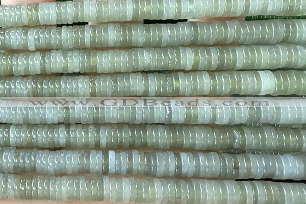 ROND243 15 inches 1.5*6mm heishi jade gemstone beads