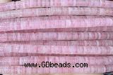 ROND244 15 inches 1.5*6mm heishi rose quartz gemstone beads