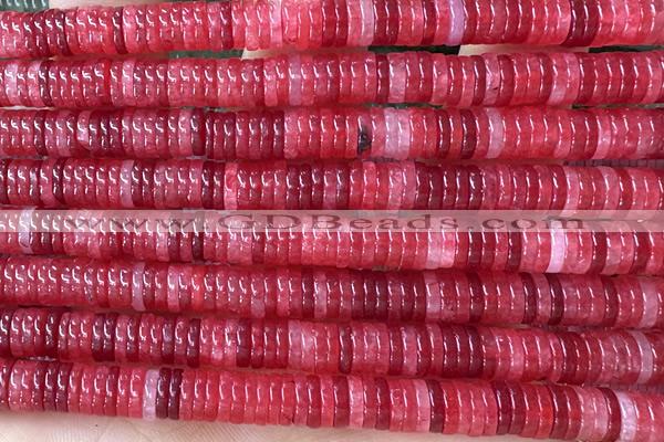 ROND249 15 inches 1.5*6mm heishi jade gemstone beads