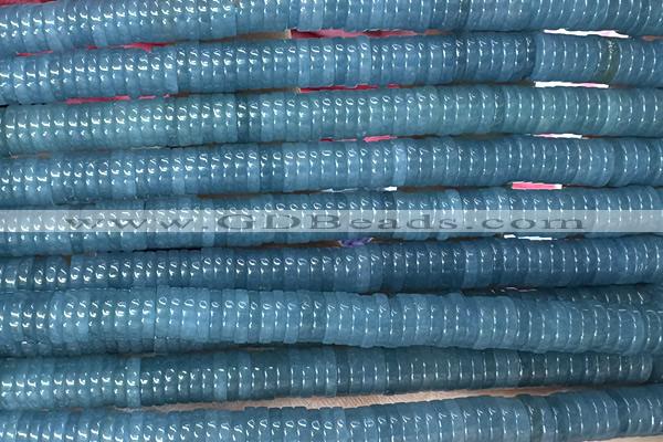 ROND257 15 inches 1.5*6mm heishi jade gemstone beads