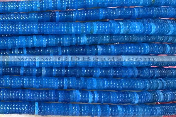 ROND258 15 inches 1.5*6mm heishi jade gemstone beads